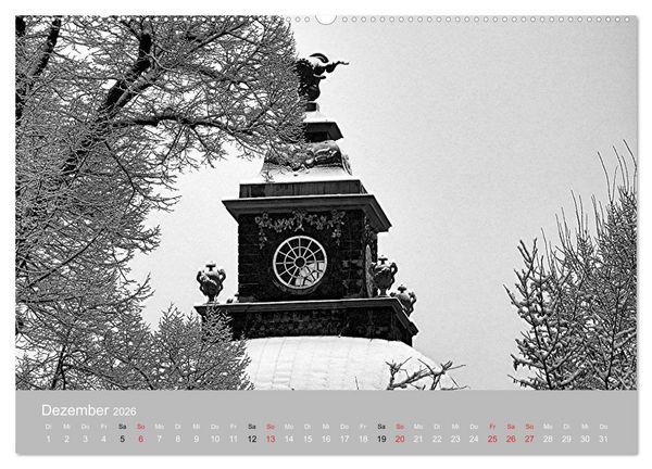 Produktbild: Potsdam schwarz auf wei&szlig; (hochwertiger Premium Wandkalender 2026 DIN A2 quer), Kunstdruck in Hochglanz