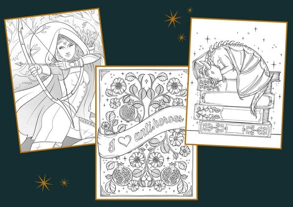 Produktbild: Enchanted Love. Ein Romantasy-Ausmalbuch