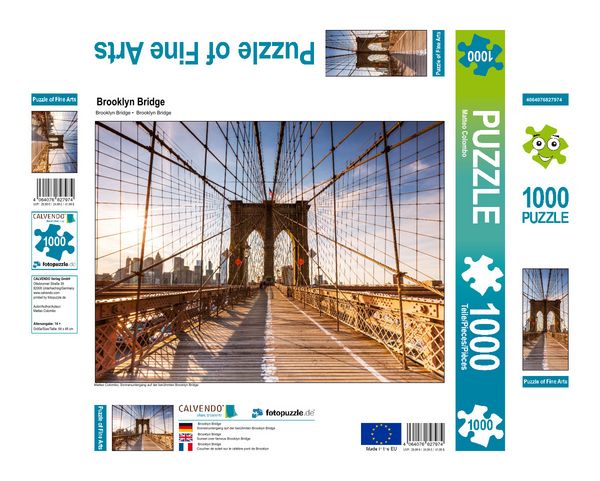 Produktbild: CALVENDO Puzzle Brooklyn Bridge | 1000 Teile Lege-Gr&ouml;&szlig;e 64x48cm Foto-Puzzle f&uuml;r gl&uuml;ckliche Stunden