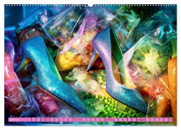 Produktbild: Schuh-verr&uuml;ckt. Pantoffel, Pumps und Co. im Ausnahmezustand (hochwertiger Premium Wandkalender 2027 DIN A2 quer), Kunstdruck in Hochglanz