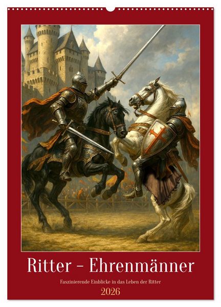 Ritter - Ehrenmänner (Wandkalender 2026 DIN A2 hoch), CALVENDO Monatskalender