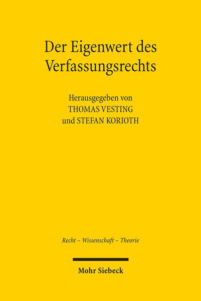 Produktbild: Der Eigenwert des Verfassungsrechts