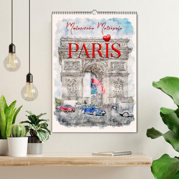 Produktbild: Paris - malerische Metropole (Wandkalender 2026 DIN A2 hoch), CALVENDO Monatskalender