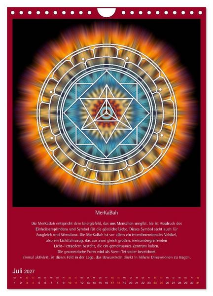 Produktbild: Heilige Geometrie und Bilder der Neuen Zeit (Wandkalender 2027 DIN A4 hoch), CALVENDO Monatskalender