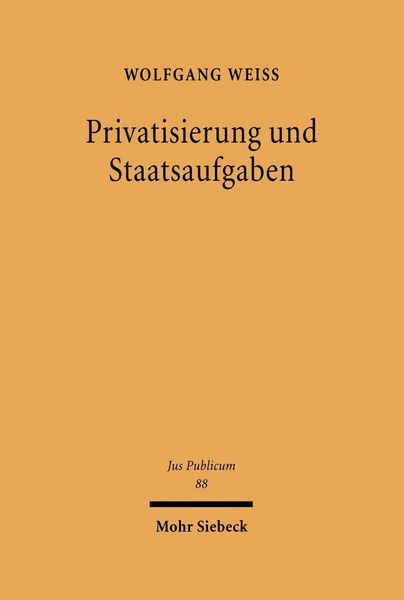 Produktbild: Privatisierung und Staatsaufgaben