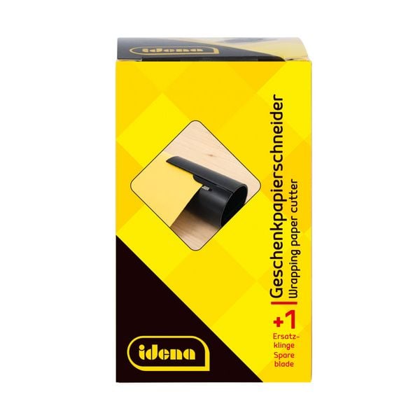 Produktbild: Idena Geschenkpapierschneider schwarz inkl. Ersatzklinge