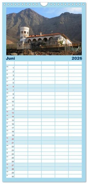 Produktbild: Familienplaner 2026 - Fuerteventura mit 5 Spalten (Wandkalender, 21 x 45 cm) CALVENDO