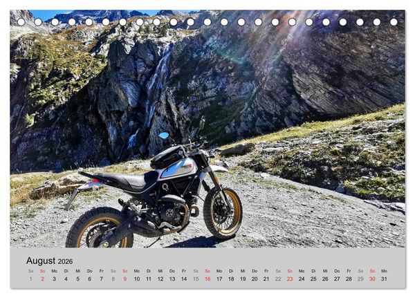 Produktbild: Scrambler Motorr&auml;der mit Stil (Tischkalender 2026 DIN A5 quer), CALVENDO Monatskalender