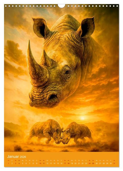 Produktbild: Afrikas wilde Seele - Magische Tierwelt im Portr&auml;t (Wandkalender 2026 DIN A3 hoch), CALVENDO Monatskalender