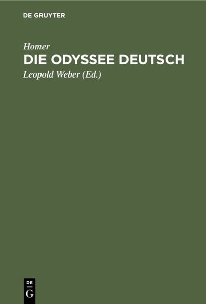 Produktbild: Die Odyssee Deutsch