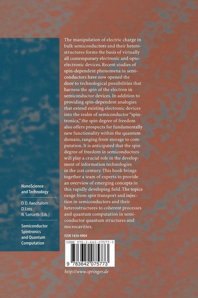 Produktbild: Semiconductor Spintronics and Quantum Computation