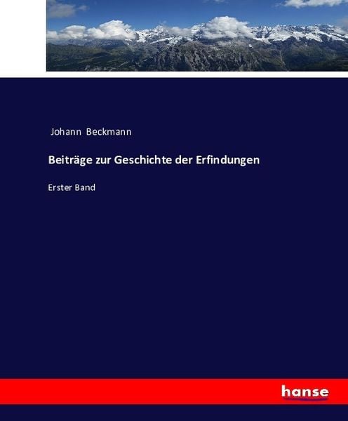 Produktbild: Beitr&auml;ge zur Geschichte der Erfindungen