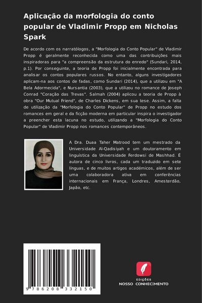 Produktbild: Aplica&ccedil;&atilde;o da morfologia do conto popular de Vladimir Propp em Nicholas Spark