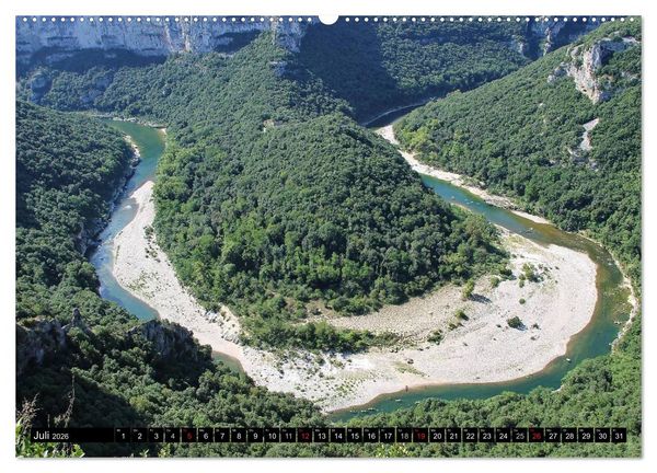 Produktbild: Ard&egrave;che, Grand Canyon Europas (Wandkalender 2026 DIN A2 quer), CALVENDO Monatskalender