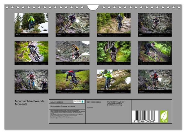 Produktbild: Mountainbike Freeride Momente (Wandkalender 2026 DIN A4 quer), CALVENDO Monatskalender