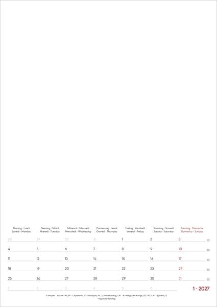 Produktbild: Kreativkalender A4 Notiz 2027