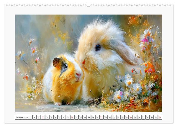 Produktbild: Kaninchen. Flauschige Hoppler im Garten (Wandkalender 2027 DIN A2 quer), CALVENDO Monatskalender