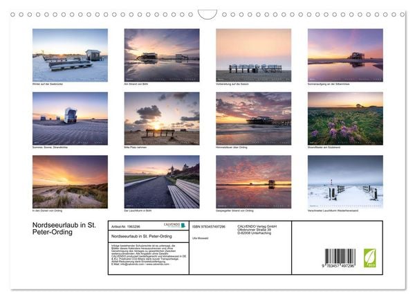 Produktbild: Nordseeurlaub in St. Peter-Ording (Wandkalender 2026 DIN A3 quer), CALVENDO Monatskalender