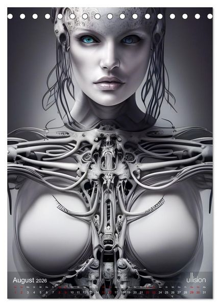 Produktbild: Biomechanic Portrait - Sch&ouml;nheit zwischen Mensch und Maschine (Tischkalender 2026 DIN A5 hoch), CALVENDO Monatskalender