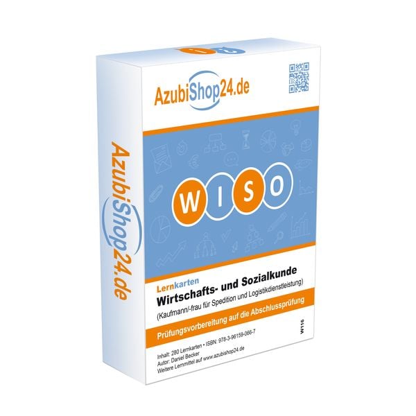 Produktbild: Lernkarten WISO Wirtschafts- und Sozialkunde Kaufmann f&uuml;r Spedition und Logistikdienstleistung Pr&uuml;fungsvorbereitung WISO Pr&uuml;fung