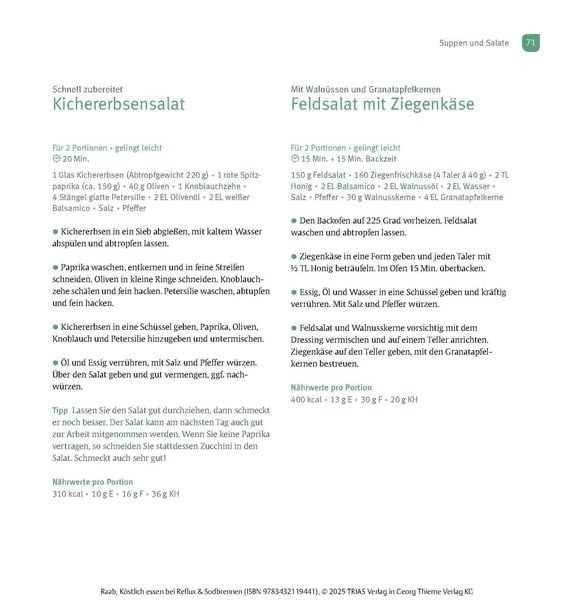 Produktbild: K&ouml;stlich essen Reflux und Sodbrennen