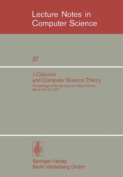 Produktbild: &lambda;-Calculus and Computer Science Theory