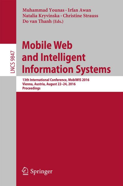 Produktbild: Mobile Web and Intelligent Information Systems