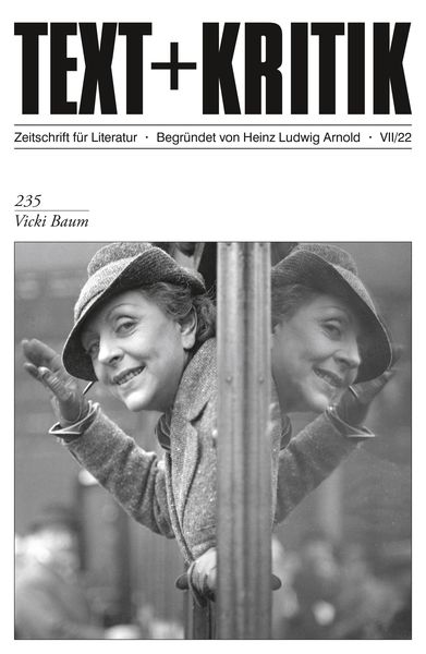 Produktbild: TEXT + KRITIK 235 - Vicki Baum