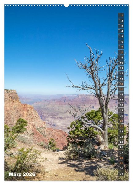 Produktbild: GRAND CANYON Imposante Aussichten (hochwertiger Premium Wandkalender 2026 DIN A2 hoch), Kunstdruck in Hochglanz