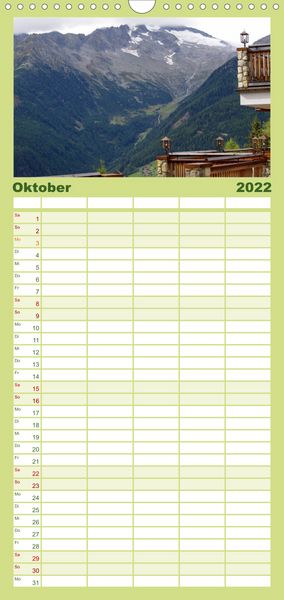 Produktbild: Familienplaner S&uuml;dtirol 2022 (Wandkalender 2022 , 21 cm x 45 cm, hoch)