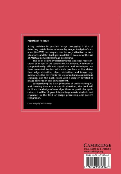 Produktbild: Analysis of Variance in Statistical Image Processing