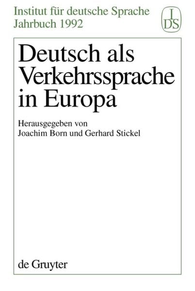Produktbild: Deutsch als Verkehrssprache in Europa