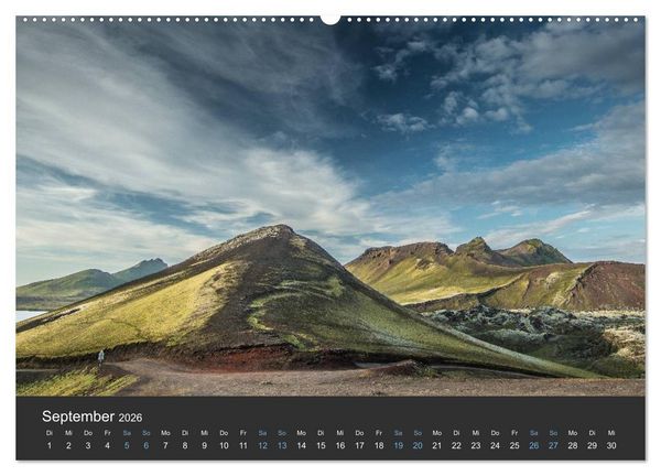 Produktbild: Island (Wandkalender 2026 DIN A2 quer), CALVENDO Monatskalender