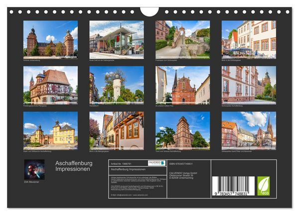 Produktbild: Aschaffenburg Impressionen (Wandkalender 2026 DIN A4 quer), CALVENDO Monatskalender