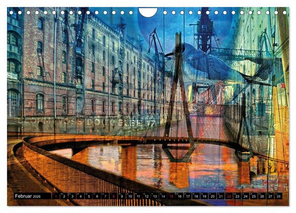 Produktbild: Hamburg Abstrakt (Wandkalender 2026 DIN A4 quer), CALVENDO Monatskalender