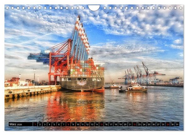 Produktbild: Faszination Hafen - Hamburg (Wandkalender 2026 DIN A4 quer), CALVENDO Monatskalender
