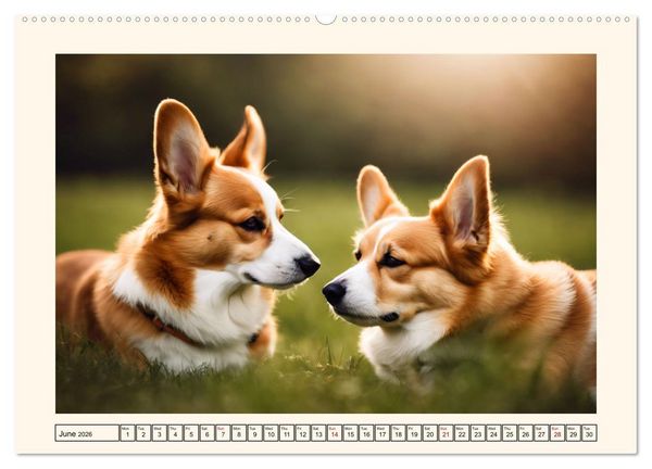 Produktbild: Welsh Corgi Pembroke (Wall Calendar 2026 DIN A2 landscape), CALVENDO 12 Month Wall Calendar