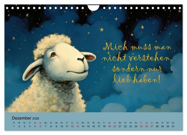 Produktbild: Schafspr&uuml;che (Wandkalender 2026 DIN A4 quer), CALVENDO Monatskalender