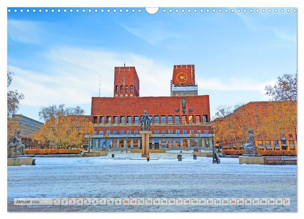 Produktbild: Winterliches Oslo (Wandkalender 2026 DIN A3 quer), CALVENDO Monatskalender