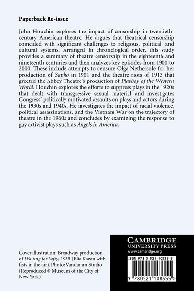 Produktbild: Censorship of the American Theatre in the Twentieth Century