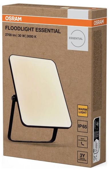Produktbild: OSRAM HOMELIGHTING Floodlight Essential 30W 3000K 4099854429750 LED-Au&szlig;enstrahler 30.00 W Leuchtfarben: Warmwei&szlig;