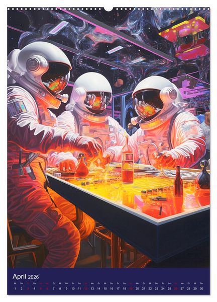 Produktbild: Our future in space. Pulsierendes Leben auf neuen Planeten (Wandkalender 2026 DIN A2 hoch), CALVENDO Monatskalender