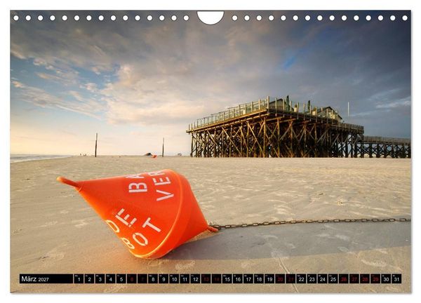 Produktbild: Sankt Peter Ording Sandstrand (Wandkalender 2027 DIN A4 quer), CALVENDO Monatskalender