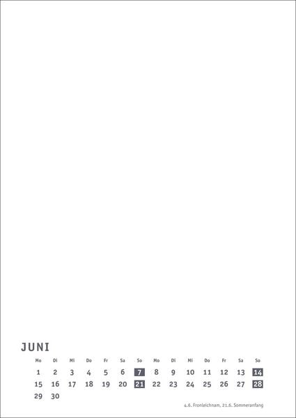 Produktbild: Premium-Bastelkalender weiß A4 2026