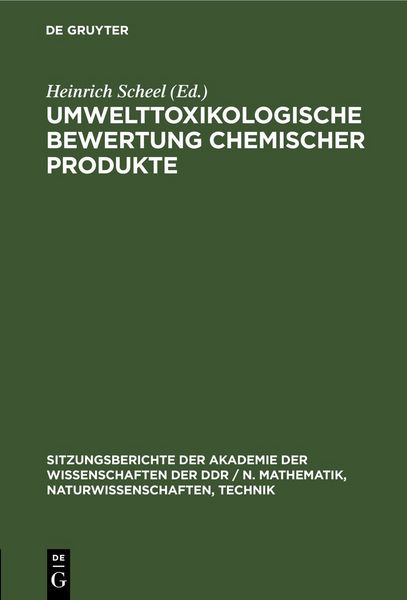 Produktbild: Umwelttoxikologische Bewertung chemischer Produkte