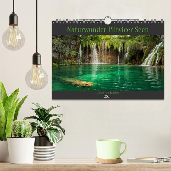 Produktbild: Naturwunder Plitvicer Seen (Wandkalender 2026 DIN A4 quer), CALVENDO Monatskalender