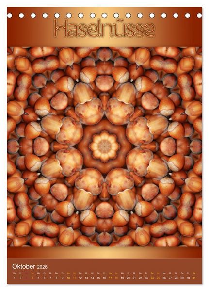 Produktbild: Kulinarische Mandalas (Tischkalender 2026 DIN A5 hoch), CALVENDO Monatskalender