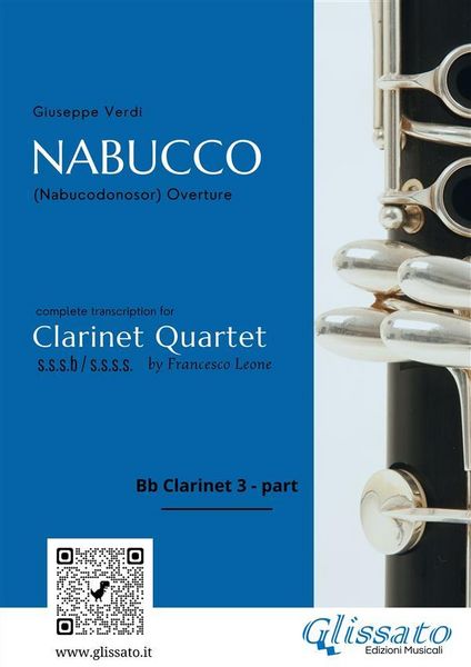 Produktbild: Clarinet 3 part of "Nabucco" overture for Clarinet Quartet