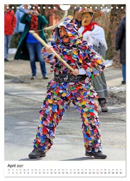 Produktbild: Gesichter, Holzlarven im Fasching von Mittenwald in Oberbayern (Wandkalender 2027 DIN A4 hoch), CALVENDO Monatskalender