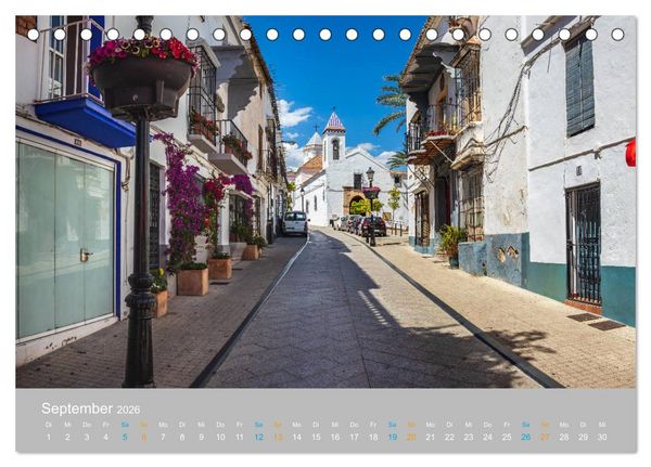 Produktbild: Marbella - andalusische Mittelmeerk&uuml;ste (Tischkalender 2026 DIN A5 quer), CALVENDO Monatskalender